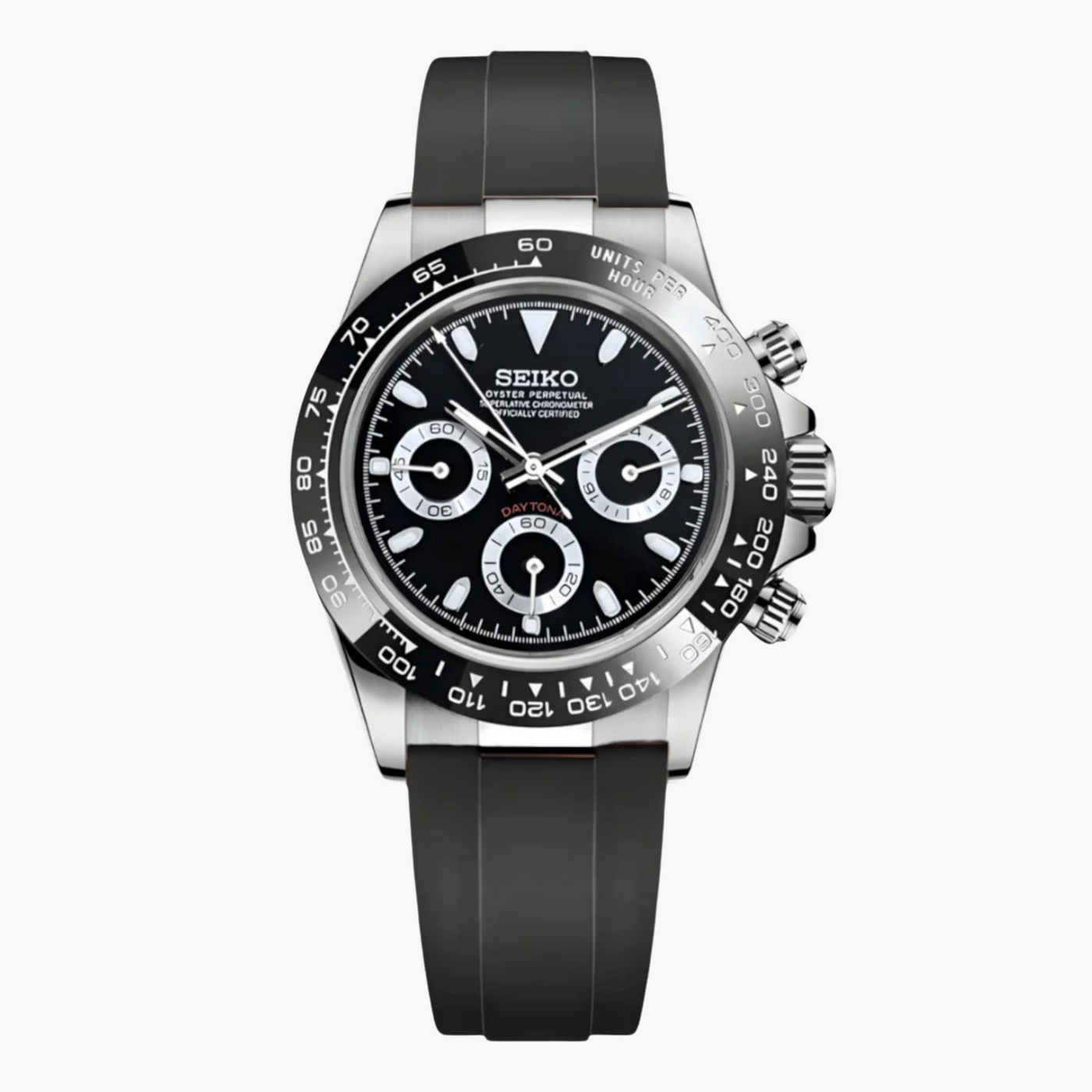 Seitona Black Dial Rubber