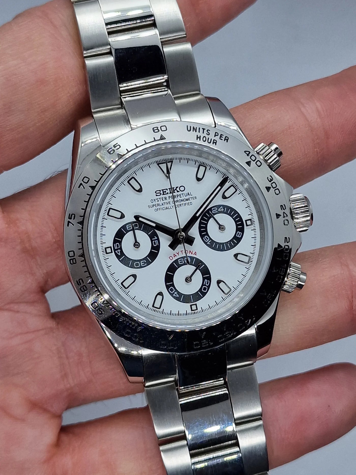 Seitona Silver White Dial