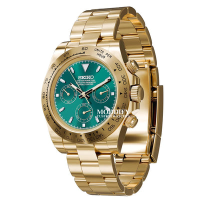 Seitona Gold Green Dial