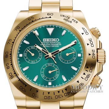 Seitona Gold Green Dial