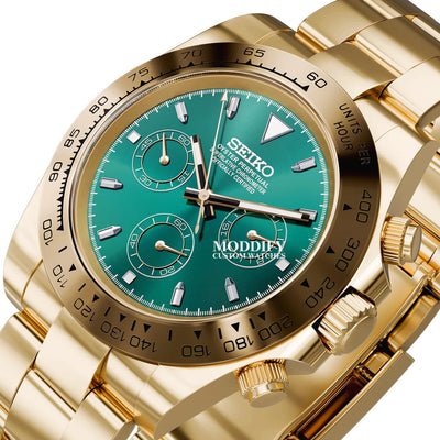 Seitona Gold Green Dial