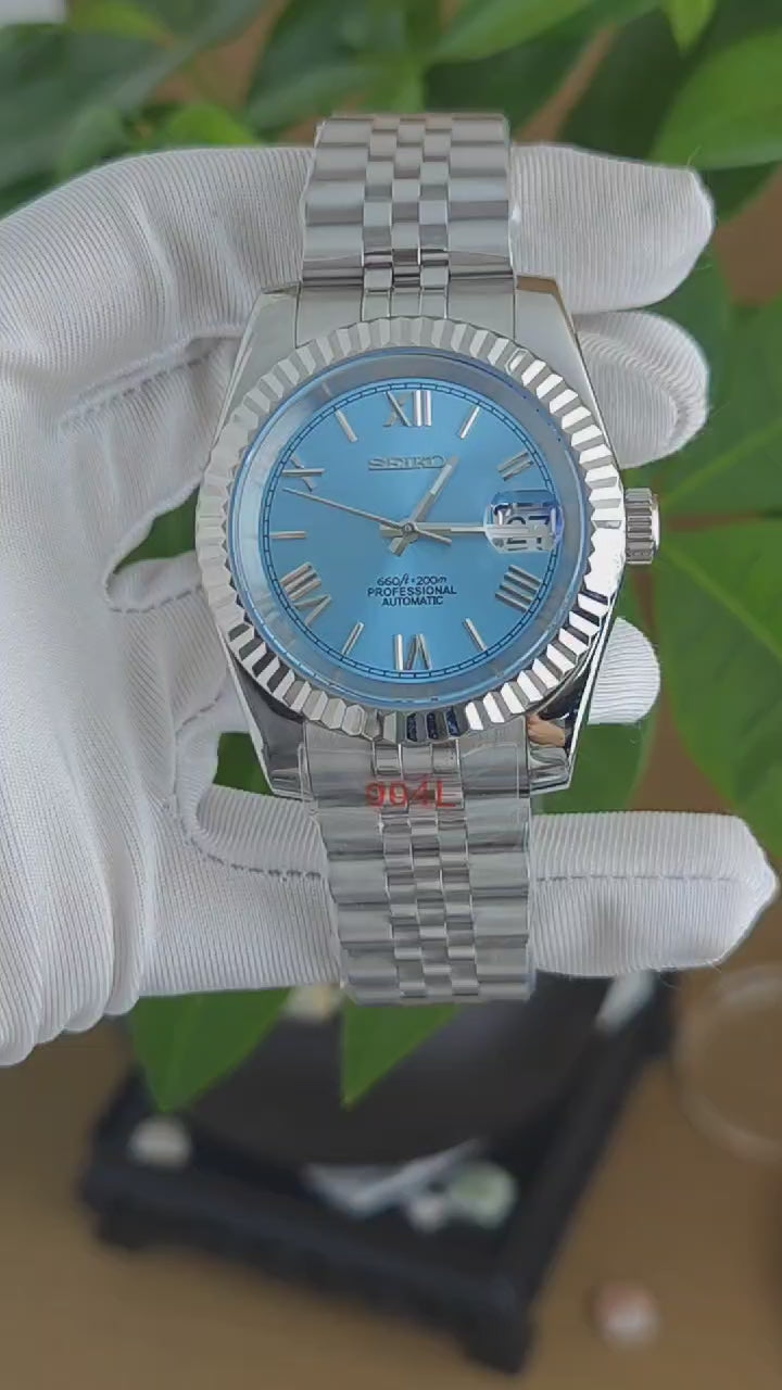 Seikojust Baby Blue Roman Dial